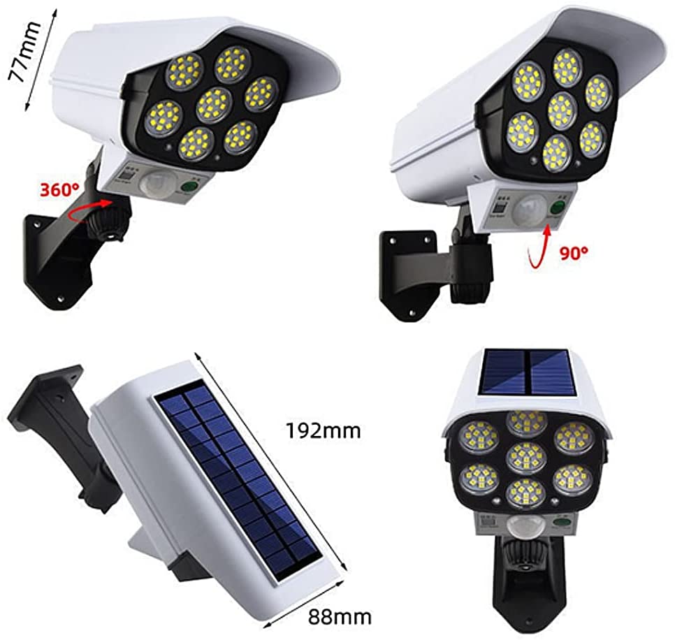 solar Wireless Motion Sensor Lights, 77 LED Flood Lights, IP66 Waterproof Wall Lights ，Easy Install Waterproof Security Lights , for House/Patio/Garage/Backyard/Porch  (C2)