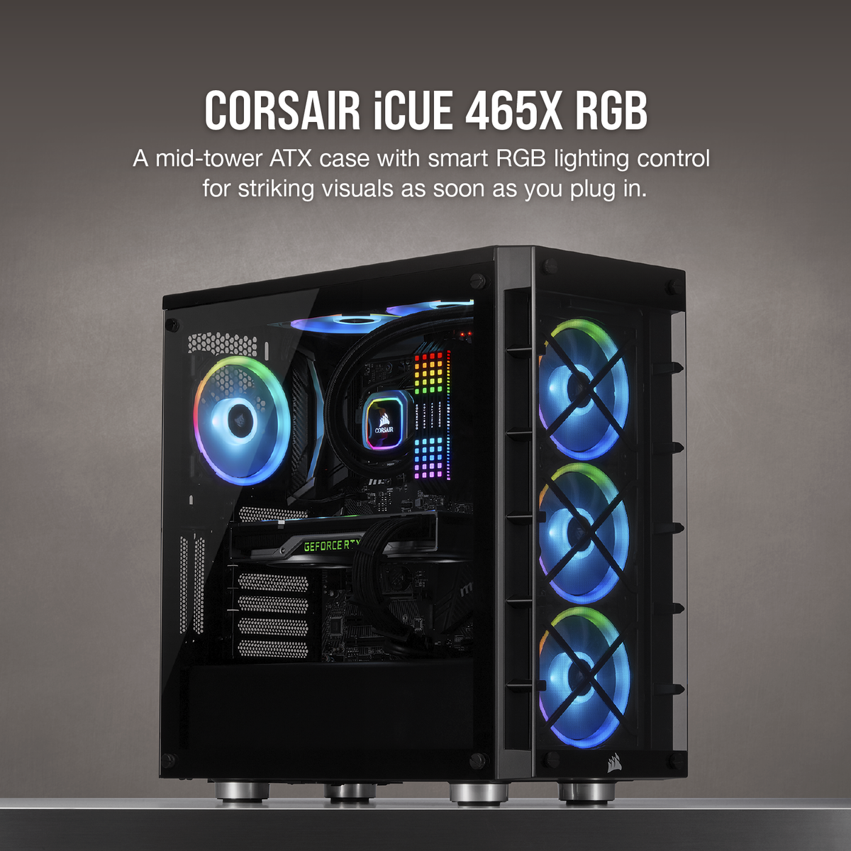 iCUE 465X RGB Mid-Tower ATX Smart Case — Black