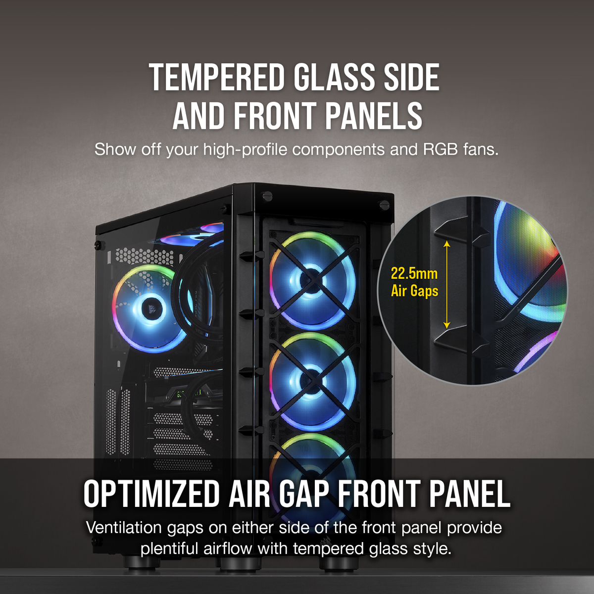 iCUE 465X RGB Mid-Tower ATX Smart Case — Black