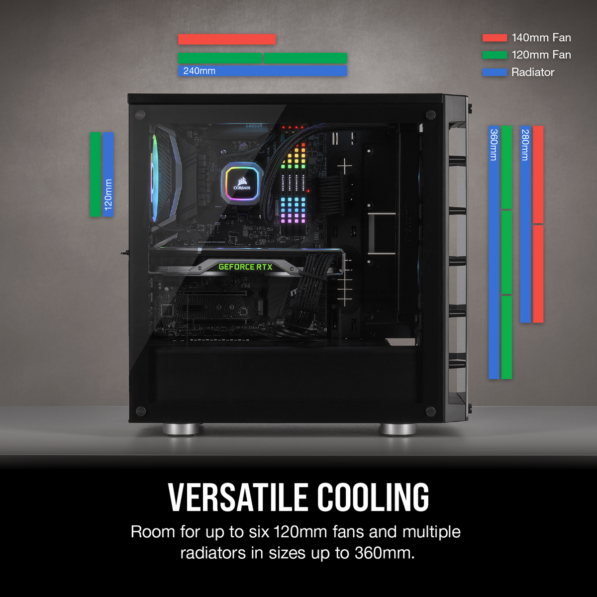 iCUE 465X RGB Mid-Tower ATX Smart Case — Black