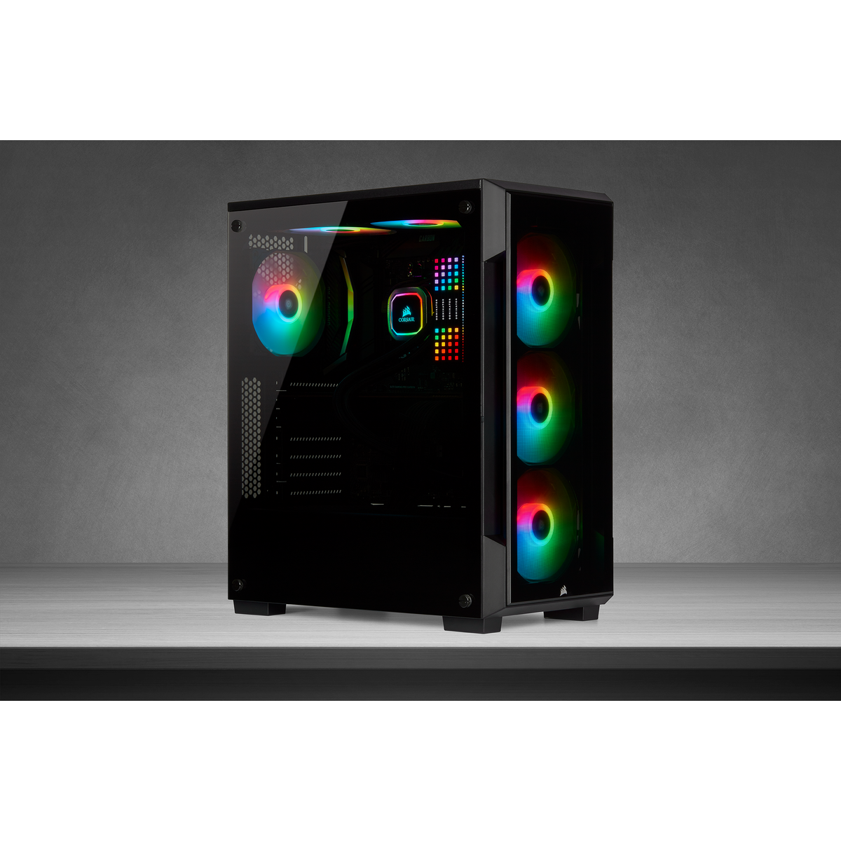 CORSAIR ICUE 220T RGB BLACK FRONT GLASS EDITION