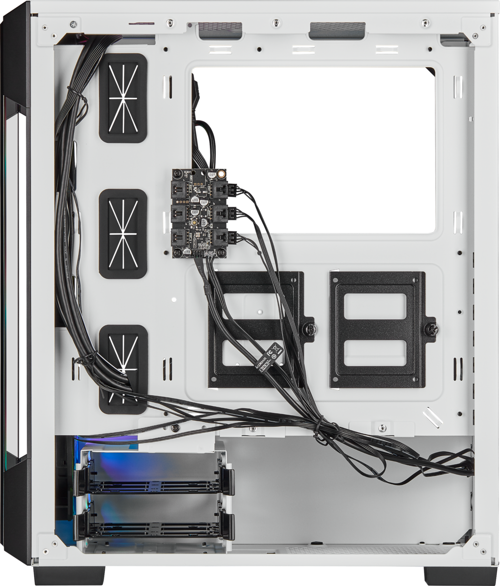 CORSAIR ICUE 220T RGB White FRONT GLASS EDITION