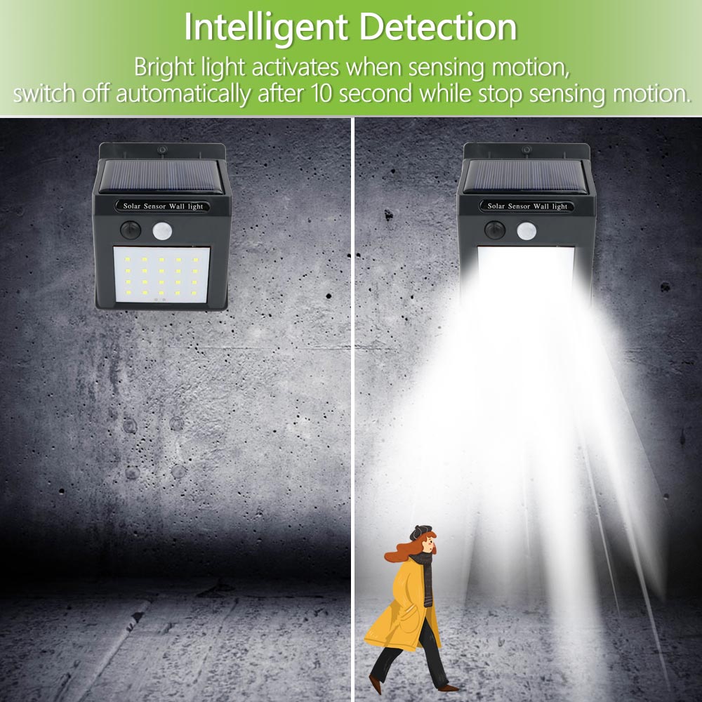 Solar sensor wall light