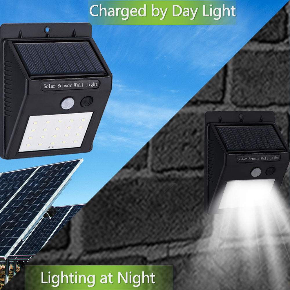 Solar sensor wall light