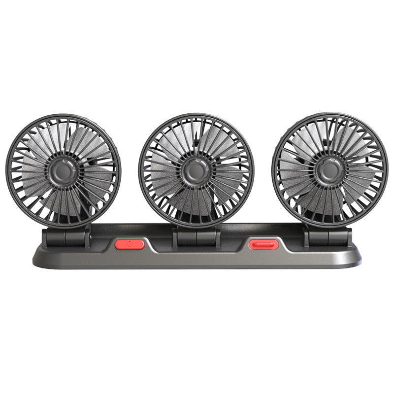 Car Fan 24V Large Truck 12V Car Van Powerful Refrigeration Double-Head USB Universal Car Electric Fan