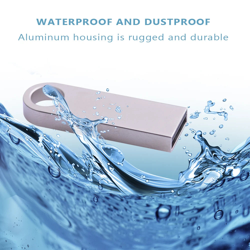 USB Flash Drive Colorful Metal 128GB 64GB 32GB Pen Drive 16GB 8G 4GB 128M Pendrive Free Key Chain Memory Stick Creative Business