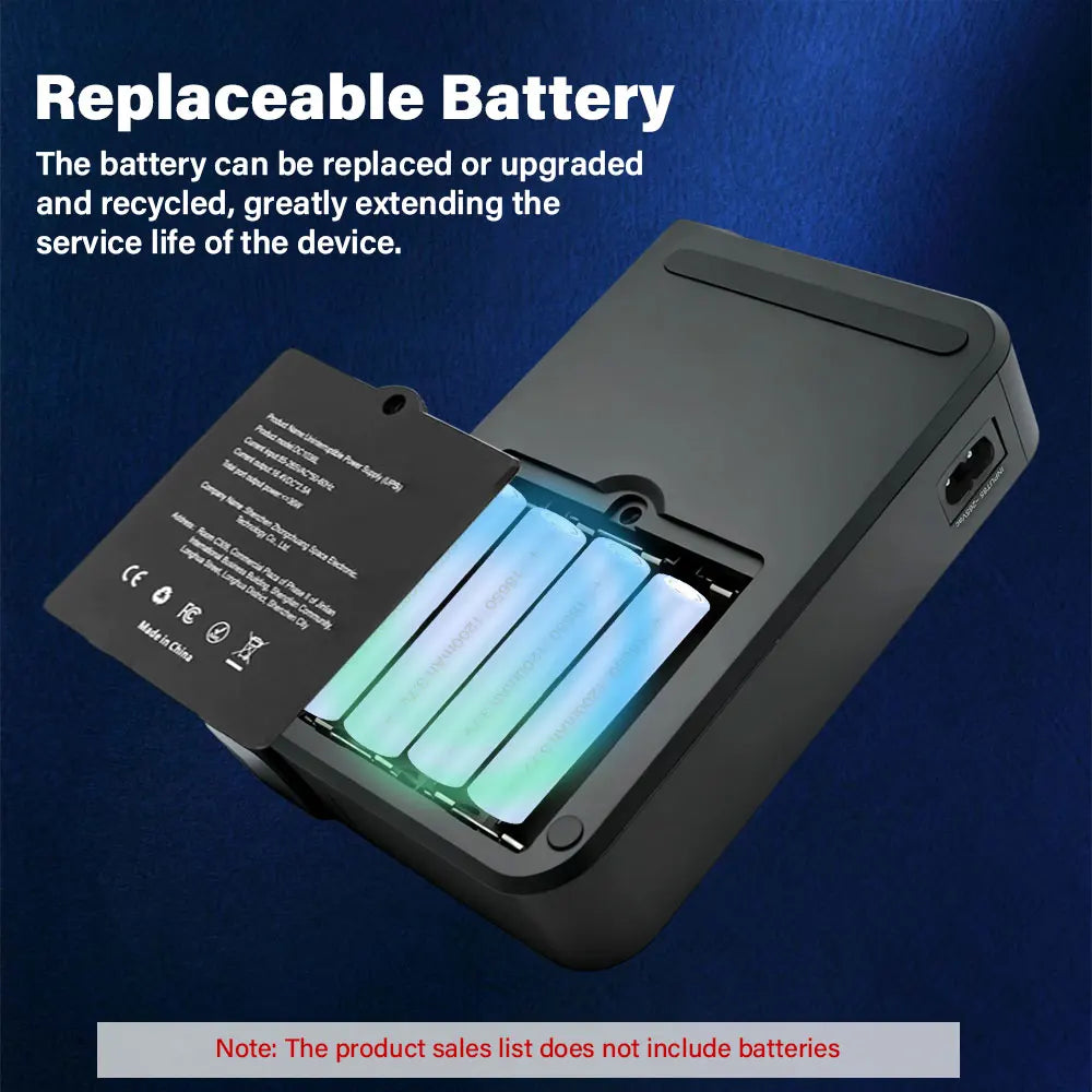 36W DC1036L UPS Uninterruptible Power Supply 5V-24V Output 18650 Replaceable Battery for Router NAS Modem & Network Equipment