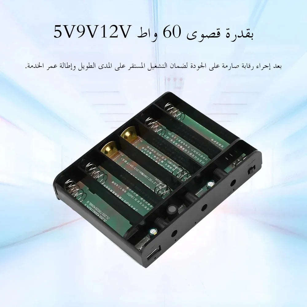 6 18650 Lithium Battery Welding-Free Diy Kit Dc Ups Power Supply Optical Modem Router Uninterruptible Power Supply  5V 9V 12V