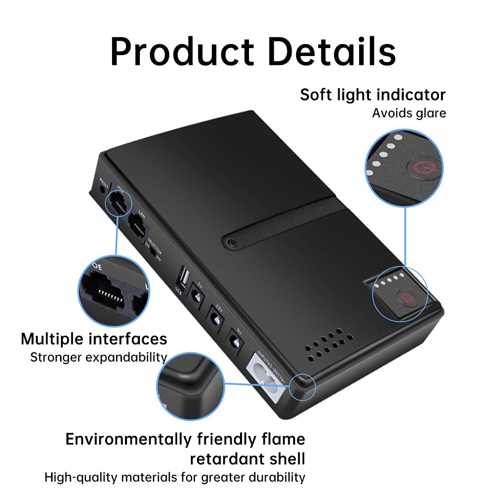 1018L 1036L Uninterruptible Power Supply DC UPS Battery Backup 5V 9V 12V 15V 24V UPS Power Supply Router Optical Modem