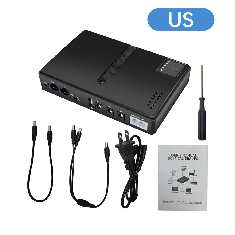 1018L DC Uninterruptible Power Supply DC UPS Power Router Optical Cat Built-in Adapter 5V 9V 12V 15V 24V Without Battery