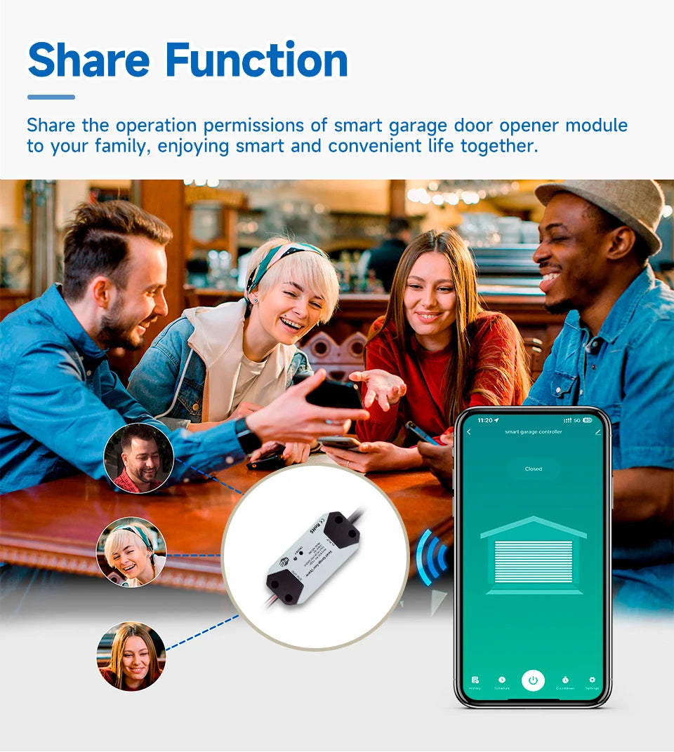 Tuya Garage Door Controller Door Opener Automatic WiFi Smart Home for Alexa Google Assistant Voice Control App Remote Control