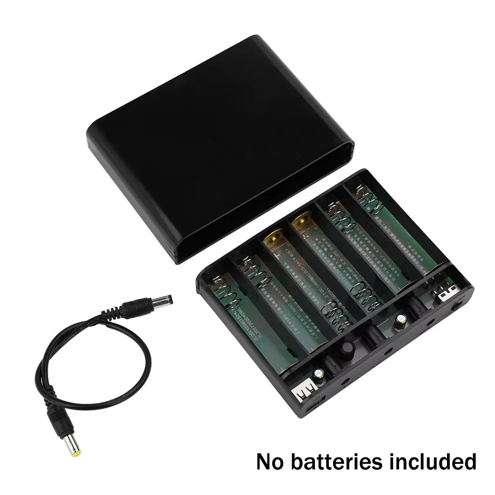6 18650 Lithium Battery Welding-Free Diy Kit Dc Ups Power Supply Optical Modem Router Uninterruptible Power Supply  5V 9V 12V