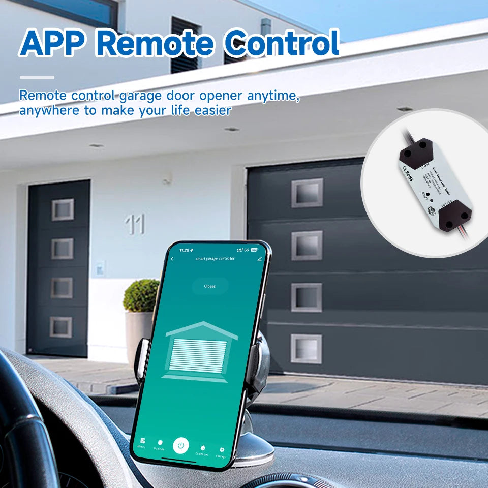 Tuya Garage Door Controller Door Opener Automatic WiFi Smart Home for Alexa Google Assistant Voice Control App Remote Control