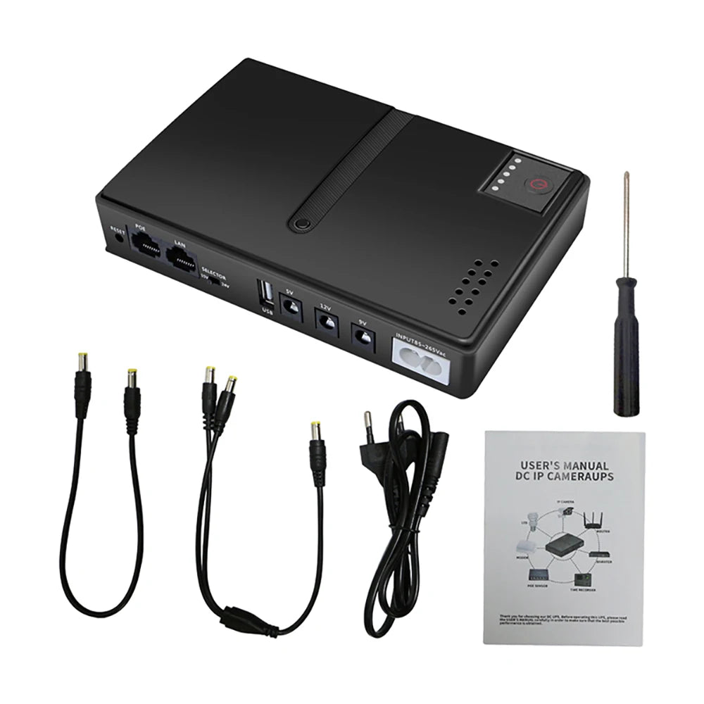 1018L DC Uninterruptible Power Supply DC UPS Power Router Optical Cat Built-in Adapter 5V 9V 12V 15V 24V Without Battery