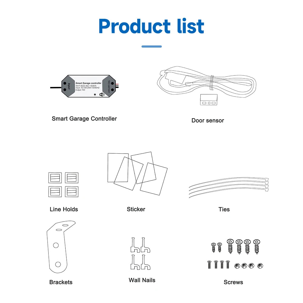 Tuya Garage Door Controller Door Opener Automatic WiFi Smart Home for Alexa Google Assistant Voice Control App Remote Control