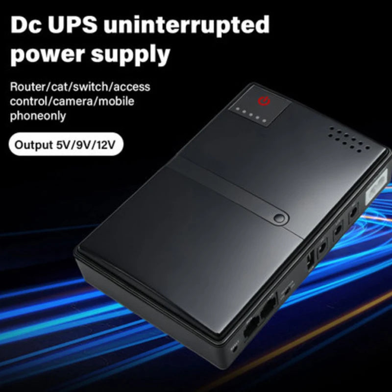 DC18W/36W DC1018L/DC1036L 1A/2A 5V/9V/12V Large Capacity Multipurpose Mini Portable UPS Backup Power Adapter for WiFi, Router