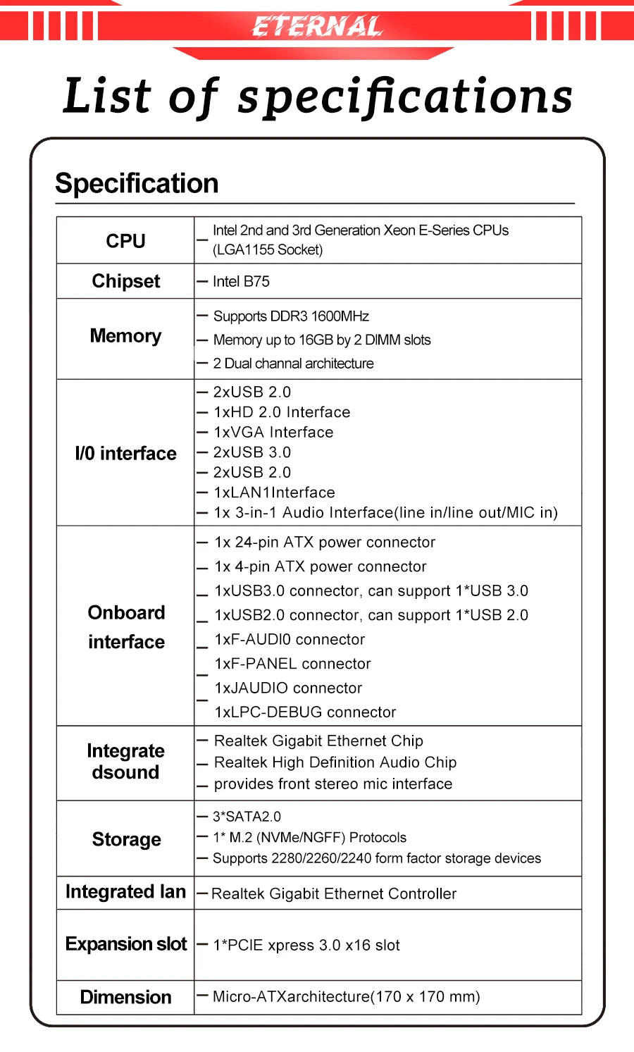 SOYO B75M Motherboard M.2 NVME PCIEx8 DVI Supports Dual-channel DDR3 RAM Intel Core 2/3 Gen CPU LGA1155 for Gaming Computer