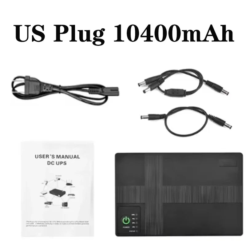 36W DC UPS Backup Power Supply For Router Cellphone Modem 5V/9V/12V/24V Output NO Battery EU/US Plug Uninterrupted Switching