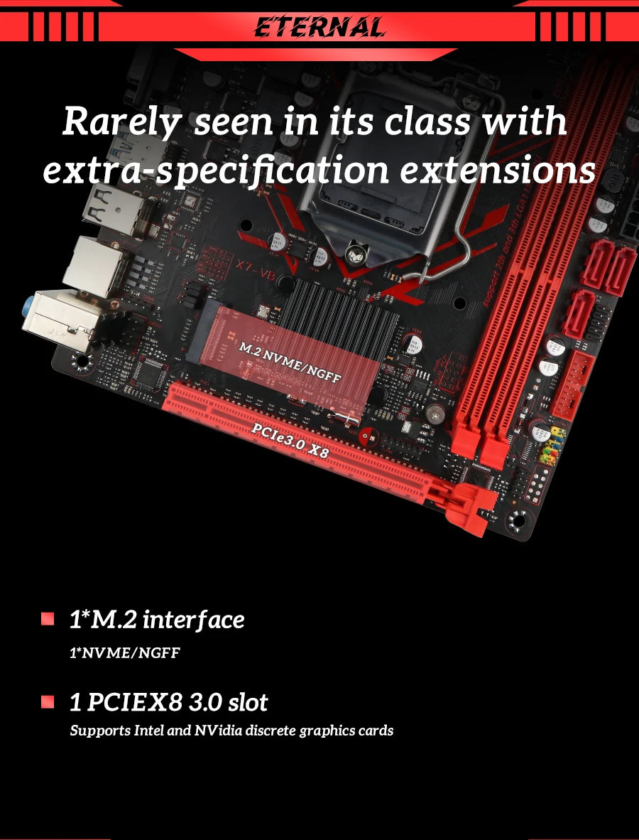 SOYO B75M Motherboard M.2 NVME PCIEx8 DVI Supports Dual-channel DDR3 RAM Intel Core 2/3 Gen CPU LGA1155 for Gaming Computer