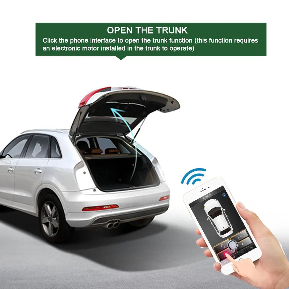 GIORDON With Remote Start  And bluetooth controls Smart Key Car Alarm System Mobile phone control keyless entry&power