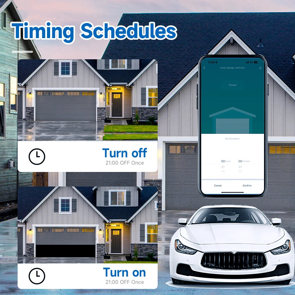 Tuya Garage Door Controller Door Opener Automatic WiFi Smart Home for Alexa Google Assistant Voice Control App Remote Control
