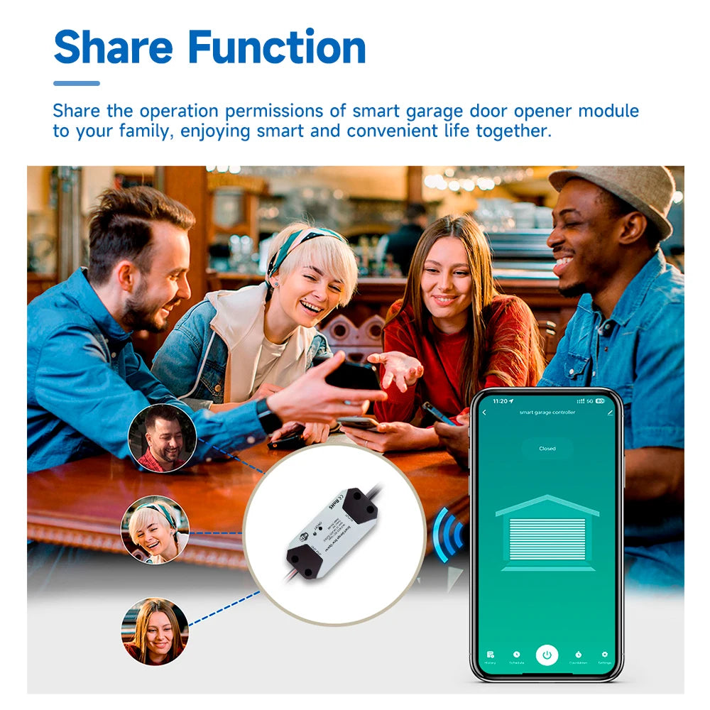Tuya Garage Door Controller Door Opener Automatic WiFi Smart Home for Alexa Google Assistant Voice Control App Remote Control